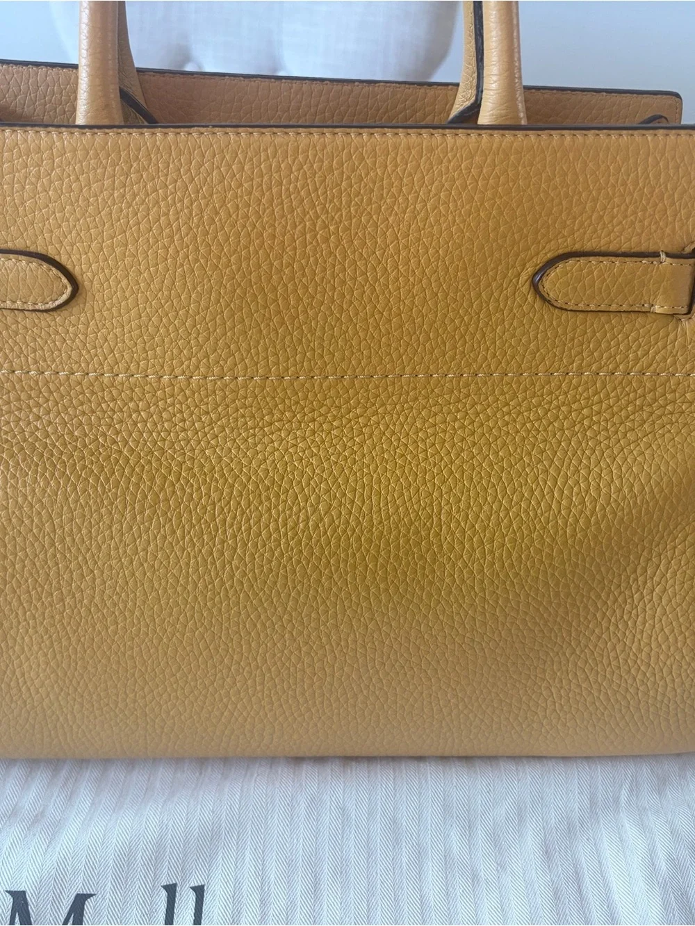 Mulberry Pebbled Leather Satchel in Mustard